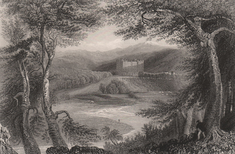 Drumlanrig Castle. Dumfries-shire. Queensberry Estate. Scotland. BARTLETT c1840